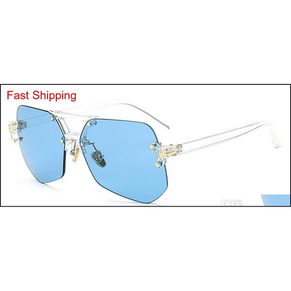 97301 2017 new transparent fashion sunglasses don't gauge frameless side sprin jlloes dayupshop, Black
97301 2017 new transparent fashion sunglasses don't gauge frameless side sprin jlloes dayupshop, Black