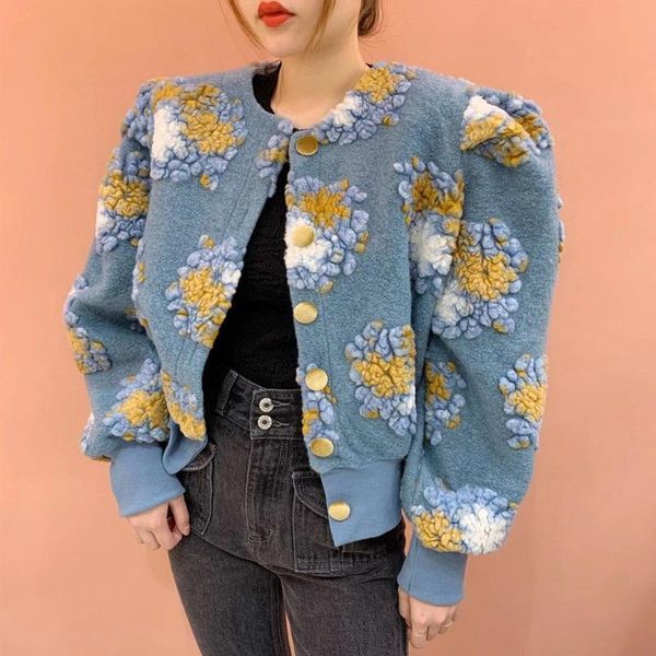 women's jackets vintage flower woman jacket woolen cardigan embroidery bomber korean long sleeve crop puffer women coats, Black;brown
women's jackets vintage flower woman jacket woolen cardigan embroidery bomber korean long sleeve crop puffer women coats, Black;brown