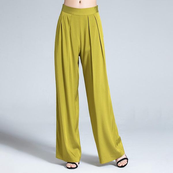 women's pants & capris 100% silk high waist solid casual style drape loose wide leg women summer englent fashion, Black;white
women's pants & capris 100% silk high waist solid casual style drape loose wide leg women summer englent fashion, Black;white