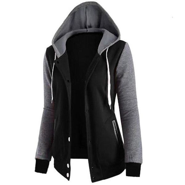 2021 new autumn winter patchwork women fashion buttons hoodies sweatshirts hooded long sleeve clothing jacket pocket casual coat, Black
2021 new autumn winter patchwork women fashion buttons hoodies sweatshirts hooded long sleeve clothing jacket pocket casual coat, Black