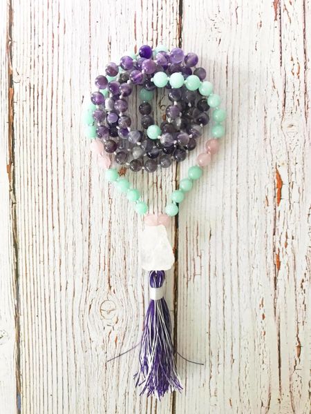 pendant necklaces 108 mala beads hand knotted purple quartz necklace meditation tassel yoga bead gift, Silver
pendant necklaces 108 mala beads hand knotted purple quartz necklace meditation tassel yoga bead gift, Silver