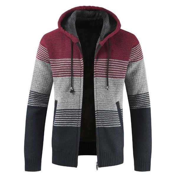 faliza men's sweater coat 2021 autumn winter thick warm hooded stripe wool sweater cardigan jumpers zipper fleece coat men xy103, White;black
faliza men's sweater coat 2021 autumn winter thick warm hooded stripe wool sweater cardigan jumpers zipper fleece coat men xy103, White;black