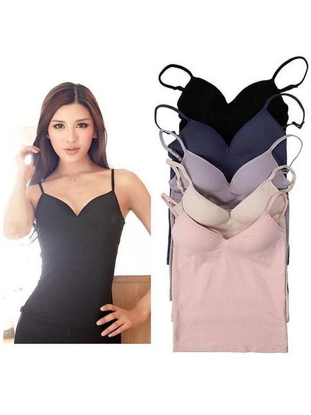 amberheard 2021 new womens modal adjustable strap built in bra padded self mold bra tank cami vest, White
amberheard 2021 new womens modal adjustable strap built in bra padded self mold bra tank cami vest, White
