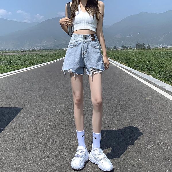 women's jeans high waist denim shorts summer thin 2021 loose wide leg slim a-line pants, Blue
women's jeans high waist denim shorts summer thin 2021 loose wide leg slim a-line pants, Blue