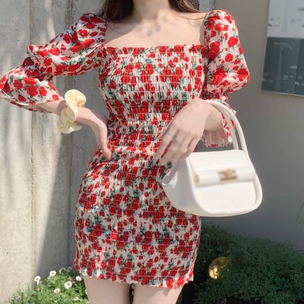 casual dresses summer dress women square collar floral female slim waist bag hip, Black;gray
casual dresses summer dress women square collar floral female slim waist bag hip, Black;gray