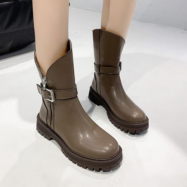boots 2021 mid boot women's fashion autumn winter keep warm platform buckle side zipper outdoor walking, Black
boots 2021 mid boot women's fashion autumn winter keep warm platform buckle side zipper outdoor walking, Black