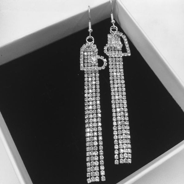 dangle & chandelier fashion ins simple rhinestone women's earrings sparkling crystal wedding accessories necessary, Silver
dangle & chandelier fashion ins simple rhinestone women's earrings sparkling crystal wedding accessories necessary, Silver