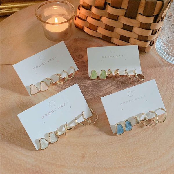 hbp fashion korean dongdamen girl fresh and versatile student cool wind geometry oil drop matte three piece earrings, Silver
hbp fashion korean dongdamen girl fresh and versatile student cool wind geometry oil drop matte three piece earrings, Silver