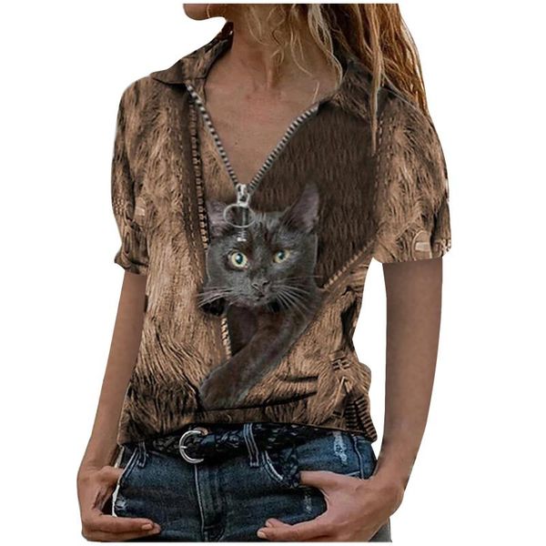 women's t-shirt fashion animal printing tee for women 2021 ladies trendy casual slim v-neck short sleeve t-shirts clothing with zipper, White
women's t-shirt fashion animal printing tee for women 2021 ladies trendy casual slim v-neck short sleeve t-shirts clothing with zipper, White