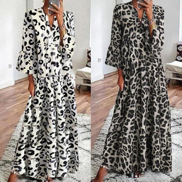 clothes women leopard print v-neck maxi dress girls 2021 fashion long sleeve loose dresses woman party night winter vestido, Gray
clothes women leopard print v-neck maxi dress girls 2021 fashion long sleeve loose dresses woman party night winter vestido, Gray