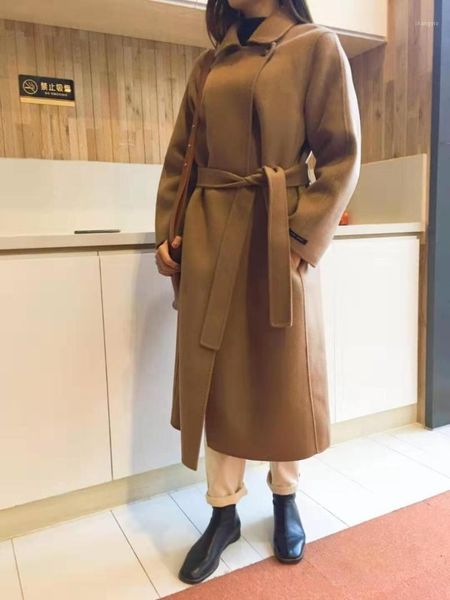 winter wool coat women high end wool 100% x-long design warm coats elegant korean women coats with belt1, Black
winter wool coat women high end wool 100% x-long design warm coats elegant korean women coats with belt1, Black