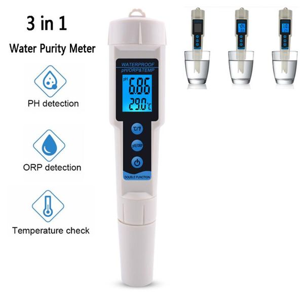 meters 3 in 1 water quality multiparameter ph orp temperature meter tester with waterproof sensor probe for measures tool
meters 3 in 1 water quality multiparameter ph orp temperature meter tester with waterproof sensor probe for measures tool