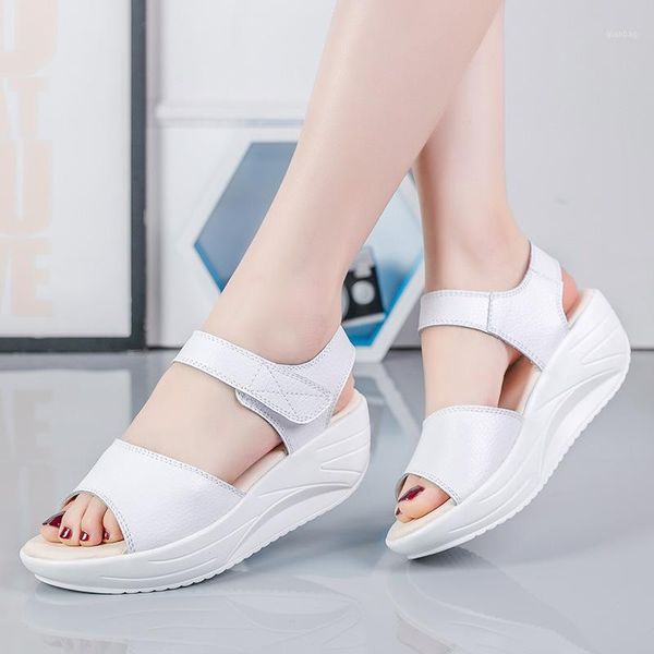 women sandals genuine leather white woman 2021 summer wedges shoes for fashion sapato feminino sandal1, Black
women sandals genuine leather white woman 2021 summer wedges shoes for fashion sapato feminino sandal1, Black