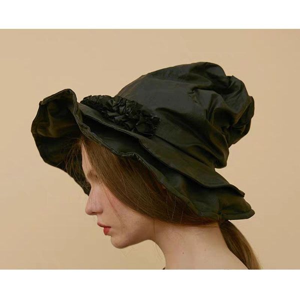 wide brim hats double-layered folds concave shape fisherman hat for woman sun big black and white k020, Blue;gray
wide brim hats double-layered folds concave shape fisherman hat for woman sun big black and white k020, Blue;gray