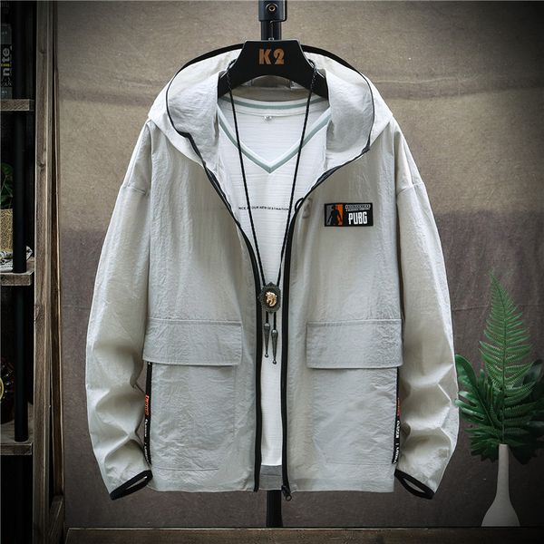 sunscreen straight student hooded zipper solid color jacket thin summer coat men, Black;brown
sunscreen straight student hooded zipper solid color jacket thin summer coat men, Black;brown