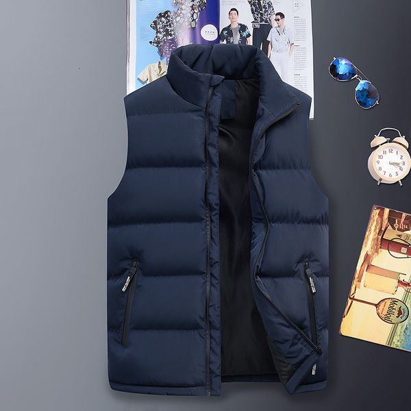 men's 2021 new coat autumn and clothing korean fashion leisure thickened shoulder winter down cotton vest, Black;white
men's 2021 new coat autumn and clothing korean fashion leisure thickened shoulder winter down cotton vest, Black;white
