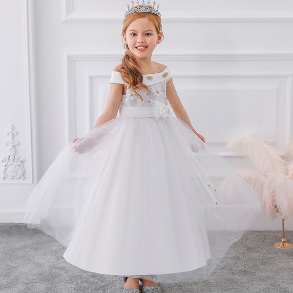 girl party wedding banquet first exchange ball dress girl school graduation opening ceremony party dress, White;pink
girl party wedding banquet first exchange ball dress girl school graduation opening ceremony party dress, White;pink