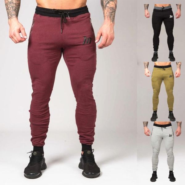 running pants slim fit fitness tights sports wear mens gym trousers zipper pockets, Black;blue
running pants slim fit fitness tights sports wear mens gym trousers zipper pockets, Black;blue