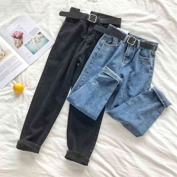 korean high waist jeans women solid belt harem pants loose casual plus size street denim trousers pantalon femme with 210915, Blue
korean high waist jeans women solid belt harem pants loose casual plus size street denim trousers pantalon femme with 210915, Blue