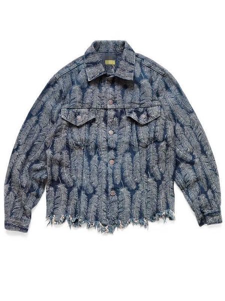 men's jackets trendy cotton feather pattern tassel lapel denim couple jacket unisex, Black;brown
men's jackets trendy cotton feather pattern tassel lapel denim couple jacket unisex, Black;brown