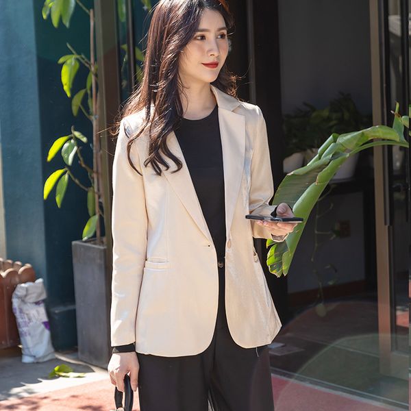 women's suits & blazers formal female blazer with pockets, office jacket, for women, a button b5mv, White;black
women's suits & blazers formal female blazer with pockets, office jacket, for women, a button b5mv, White;black