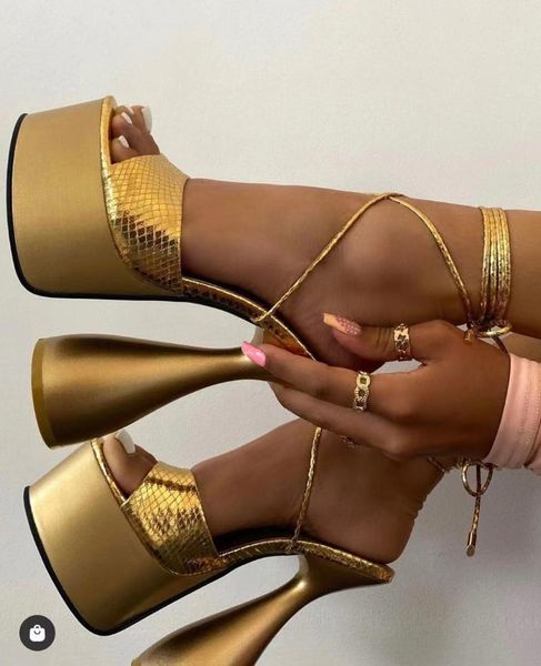 sandals 16cm platform high heels women's lace strap ladies roman model party spike woman shoes 2021 size 42, Black
sandals 16cm platform high heels women's lace strap ladies roman model party spike woman shoes 2021 size 42, Black