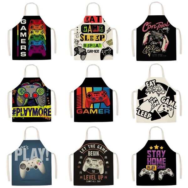aprons 1pcs gamepad pattern apron kitchen sleeveless cotton linen for women men household cleaning pinafore home cooking
aprons 1pcs gamepad pattern apron kitchen sleeveless cotton linen for women men household cleaning pinafore home cooking