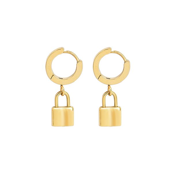 european style lock stud earrings for women female jewelry christmas gift 2020 gold color stainless steel eardrop, Golden
european style lock stud earrings for women female jewelry christmas gift 2020 gold color stainless steel eardrop, Golden