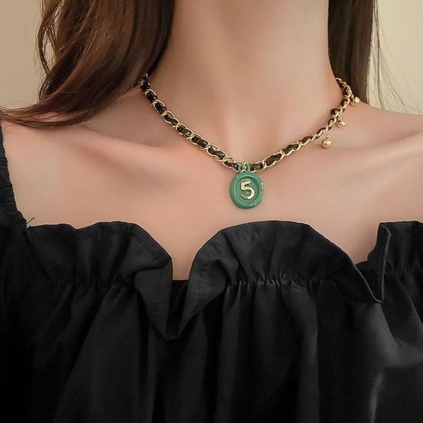pendant necklaces classic pu leather necklace for women of elegant personalize number 5 shape choker vintage trendy chain neck jewelry, Silver
pendant necklaces classic pu leather necklace for women of elegant personalize number 5 shape choker vintage trendy chain neck jewelry, Silver