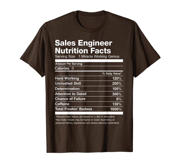 Sales Engineer Nutrition Facts Name Funny T-Shirt, Mainly pictures
Sales Engineer Nutrition Facts Name Funny T-Shirt, Mainly pictures