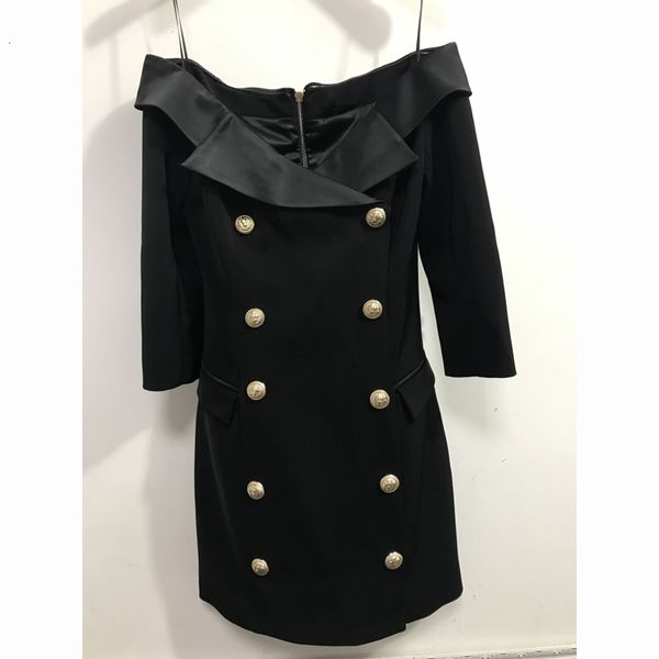 2021 new stylish designer women's notched collar off shoulder lion buttons double breasted twx1, Black;gray
2021 new stylish designer women's notched collar off shoulder lion buttons double breasted twx1, Black;gray