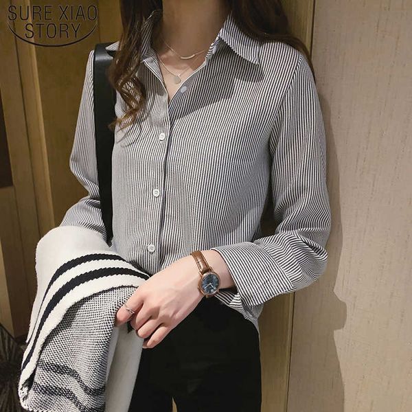 fashion long sleeve striped cardigan plus size women chiffon blouse casual womens and blouses 5574 50 210527, White
fashion long sleeve striped cardigan plus size women chiffon blouse casual womens and blouses 5574 50 210527, White