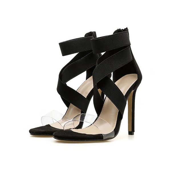 2021 summer new fashion snake pattern elastic strap heel women sandals pvc transparent sandals stiletto heel cross strap, Black
2021 summer new fashion snake pattern elastic strap heel women sandals pvc transparent sandals stiletto heel cross strap, Black