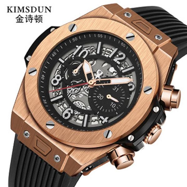 wristwatches kimsdun fashion military men's business trend watch automatic mechanical personality silicone strap relogio masculino, Slivery;brown
wristwatches kimsdun fashion military men's business trend watch automatic mechanical personality silicone strap relogio masculino, Slivery;brown
