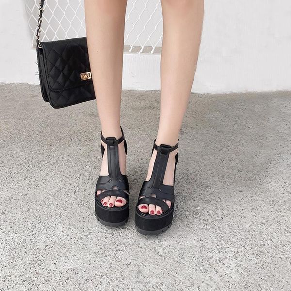 sandals 11cm high-heeled black chunky heels punk gladiator women t strap back zipper ladies shoes and female
sandals 11cm high-heeled black chunky heels punk gladiator women t strap back zipper ladies shoes and female
