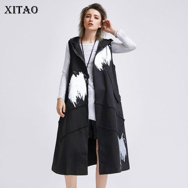 women's vests xitao print pattern vest 2021 autumn pocket small fresh casual style patchwork hooded collar loose zp1533, Black;white
women's vests xitao print pattern vest 2021 autumn pocket small fresh casual style patchwork hooded collar loose zp1533, Black;white