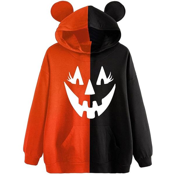 smiley women's cute ears hoodie halloween pattern sweatshirt color block orange and black patchwork sweatshirt long sleeve pumpkin skul
smiley women's cute ears hoodie halloween pattern sweatshirt color block orange and black patchwork sweatshirt long sleeve pumpkin skul