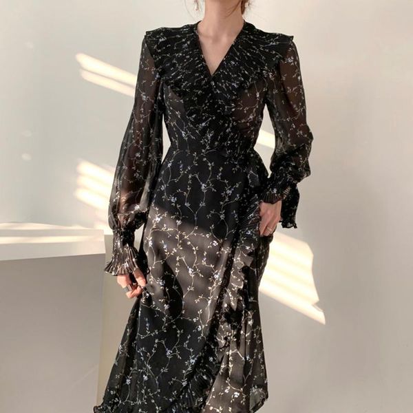 casual dresses whcw cgdsr woman korean style long flare sleeve party vintage a-line 2021 loose elegant autumn winter dress women vestid, Black;gray
casual dresses whcw cgdsr woman korean style long flare sleeve party vintage a-line 2021 loose elegant autumn winter dress women vestid, Black;gray