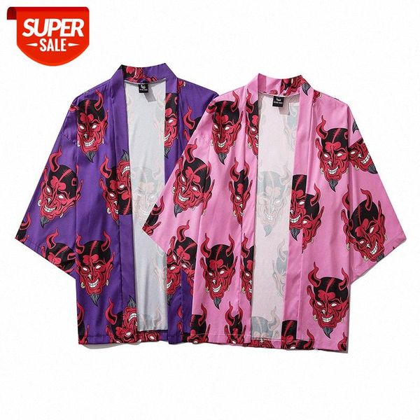 street style devil head print three-quarter sleeve robe japanese ukiyo-e couple loose shirt #kb6m, White;black
street style devil head print three-quarter sleeve robe japanese ukiyo-e couple loose shirt #kb6m, White;black