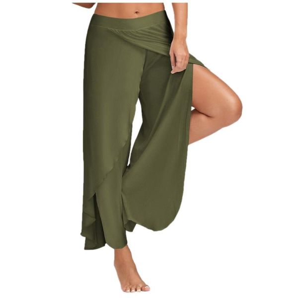 women's pants & capris women summer irregular side causal wide leg split trousers female solid elastic wasit outdoor casual loose #py, Black;white
women's pants & capris women summer irregular side causal wide leg split trousers female solid elastic wasit outdoor casual loose #py, Black;white