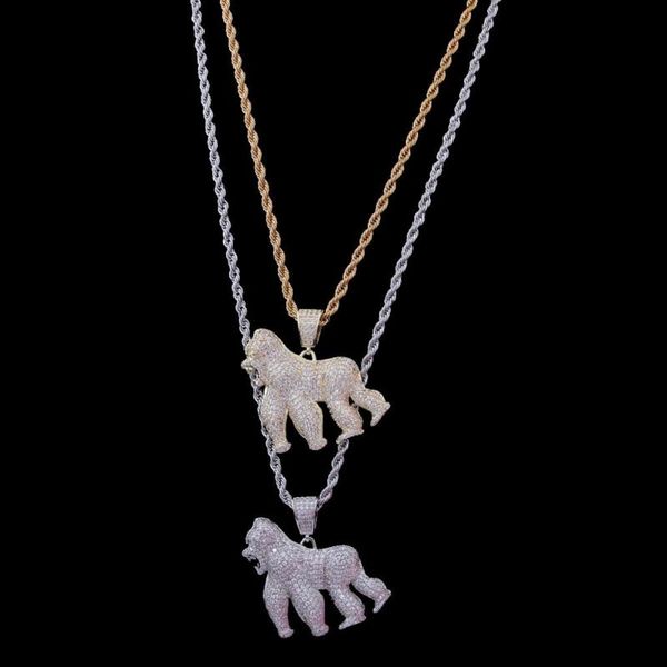 pendant necklaces cross-border hip hop king kong roaring gorilla copper inlaid zircon walking jewelry, Silver
pendant necklaces cross-border hip hop king kong roaring gorilla copper inlaid zircon walking jewelry, Silver