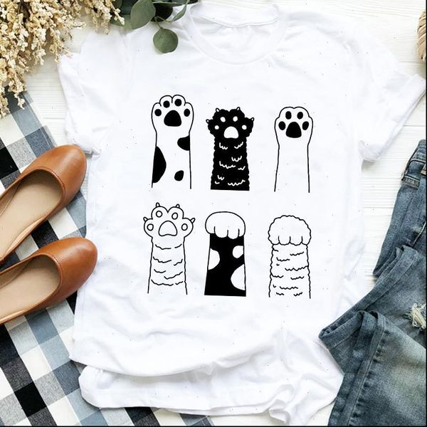 women lady t shirt paw animal cartoon summer autumn 90s style tee womens tshirt for female clothes graphic, White
women lady t shirt paw animal cartoon summer autumn 90s style tee womens tshirt for female clothes graphic, White