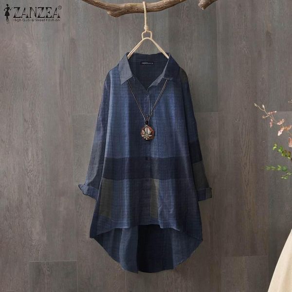 women's blouses & shirts vintage long sleeve women casual high low shirt female fashion irregular lapel blusas 2022 autumn plaid, White
women's blouses & shirts vintage long sleeve women casual high low shirt female fashion irregular lapel blusas 2022 autumn plaid, White