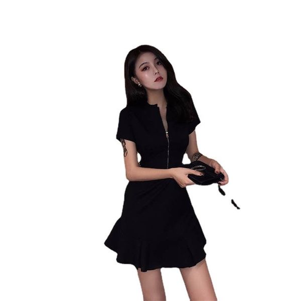 summer dress fashion plus size design sense fairy hepburn casual black minimalist fishtail lr1047 210531, Black;gray
summer dress fashion plus size design sense fairy hepburn casual black minimalist fishtail lr1047 210531, Black;gray