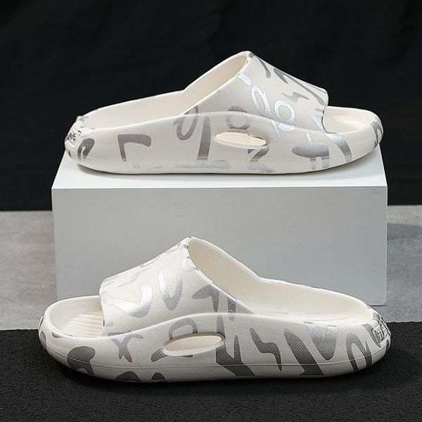 slippers summer men's flip flops printing sandals woman graffiti anti-slip luxury outdoor thick beach slides male couple shoes, Black
slippers summer men's flip flops printing sandals woman graffiti anti-slip luxury outdoor thick beach slides male couple shoes, Black