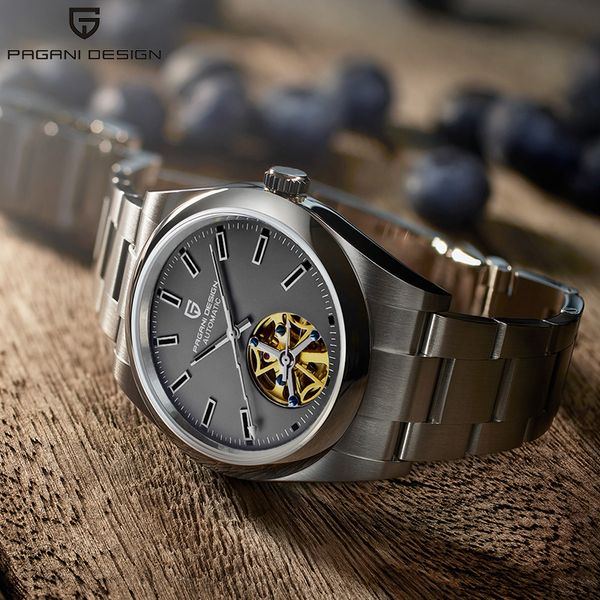 pagani design brand stainless steel automatic men business mechanical wristwatch sapphire glass 100m waterproof watch 2021, Slivery;brown
pagani design brand stainless steel automatic men business mechanical wristwatch sapphire glass 100m waterproof watch 2021, Slivery;brown