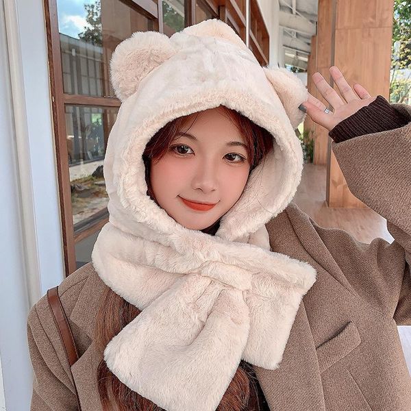 hats, scarves & gloves sets winter imitation fur hat women cute bear earmuffs autumn plush scarf hooded one warm bib thick, Blue;gray
hats, scarves & gloves sets winter imitation fur hat women cute bear earmuffs autumn plush scarf hooded one warm bib thick, Blue;gray