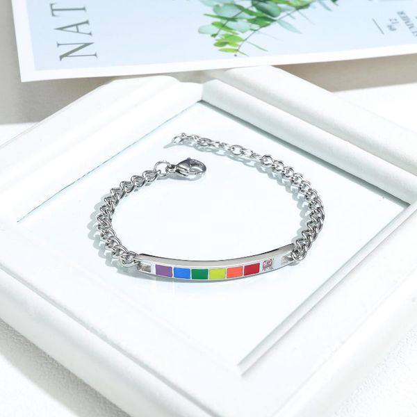 bangle v-454 fashion rainbow curved brand men's and women's stainless steel hand jewelry titanium couple bracelet, Black
bangle v-454 fashion rainbow curved brand men's and women's stainless steel hand jewelry titanium couple bracelet, Black