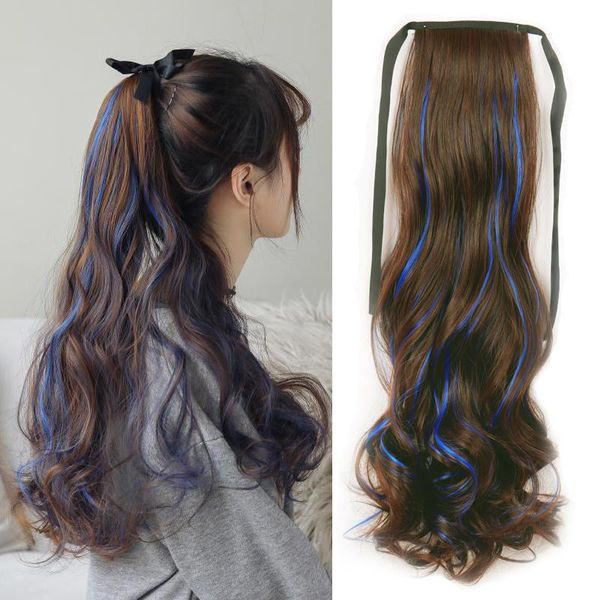 synthetic wigs long water wavy clip in tail false hair ponytail hairpiece with hairpins pony black brown headwear
synthetic wigs long water wavy clip in tail false hair ponytail hairpiece with hairpins pony black brown headwear