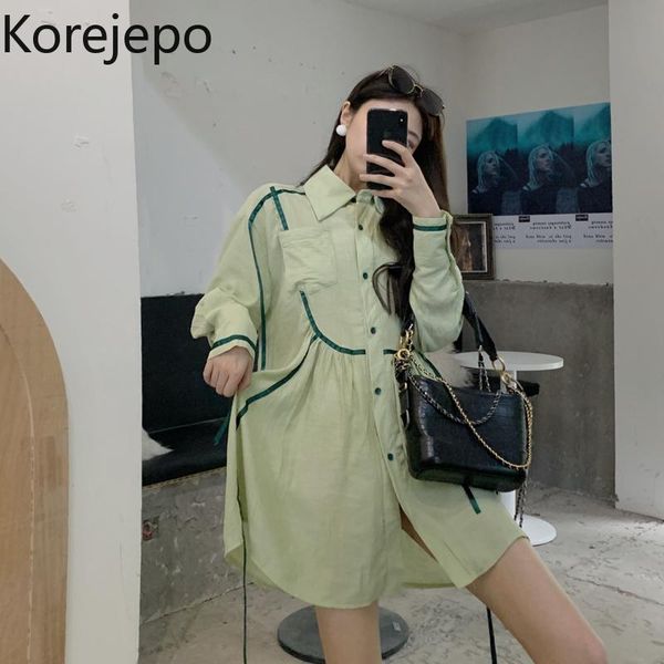 casual dresses korejepo women shirt dress 2021 summer turn-down collar single-breasted long-sleeved sunscreen thin loose short female, Black;gray
casual dresses korejepo women shirt dress 2021 summer turn-down collar single-breasted long-sleeved sunscreen thin loose short female, Black;gray